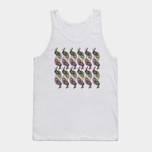 peacock pattern in royal feather ecopop Tank Top